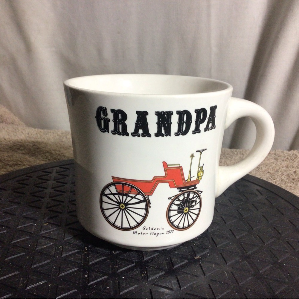 GRANDPA Selden’s Motor Wagon 1877 Ceramic Coffee/tea mug pre-owned